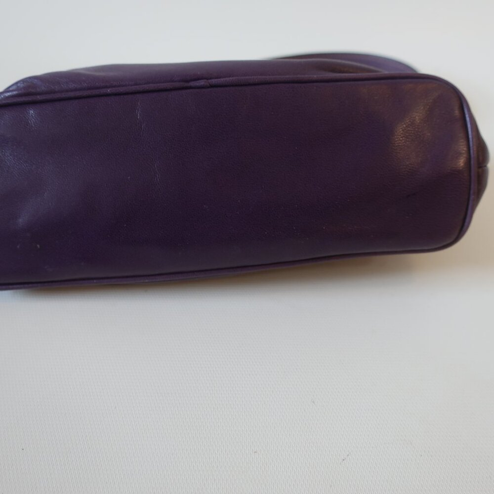 Womens Prada Purple Nappa Rosette Floral Leather Shoulder Bag - Picture 8 of 16